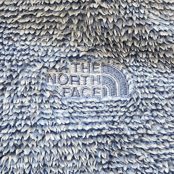 THE NORTH FACE Women’s Deep Pile Fleece Jacket Large Heather Blue Full Zip - Picture 7 of 14